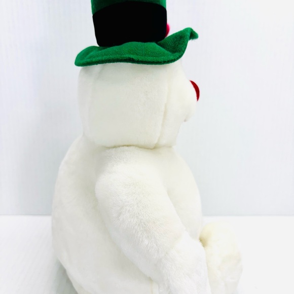 1998 Vintage Gemmy Frosty The Snowman Green Hat Singing Plush Tested, Rare! - Picture 3 of 7